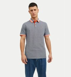 Снимка на Jack & Jones Тениска с яка и копчета Paulos 12136668 Сив Slim Fit
