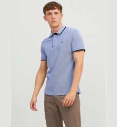 Снимка на Jack & Jones Тениска с яка и копчета Paulos 12136668 Син Slim Fit