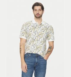 Снимка на Jack & Jones Тениска с яка и копчета Split 12272985 Бял Regular Fit