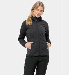 Снимка на Jack Wolfskin Яке softshell Windhain Hoody 1307481 Черен Regular Fit
