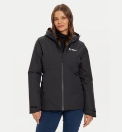 Снимка на Jack Wolfskin Яке за дъжд Wisper Ins A61893 Черен Regular Fit