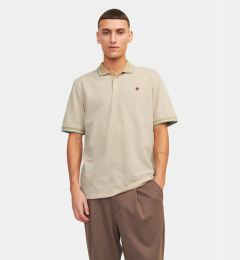 Снимка на Jack&Jones Тениска с яка и копчета Bluwin 12169064 Бежов Regular Fit