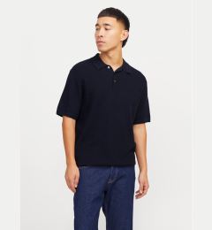 Снимка на Jack&Jones Тениска с яка и копчета Cooper 12271483 Тъмносин Regular Fit