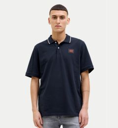Снимка на Jack&Jones Тениска с яка и копчета Hudson 12269238 Тъмносин Regular Fit