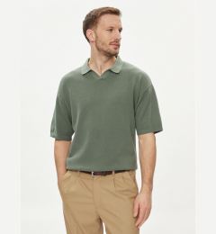 Снимка на Jack&Jones Тениска с яка и копчета Linen 12252748 Зелен Regular Fit