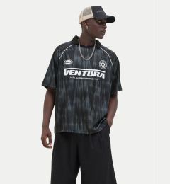 Снимка на Jack&Jones Тениска с яка и копчета Retreat 12277379 Черен Loose Fit