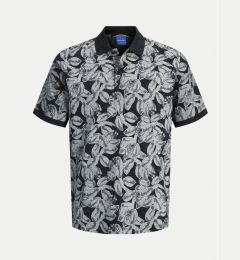 Снимка на Jack&Jones Тениска с яка и копчета Split 12272985 Черен Regular Fit