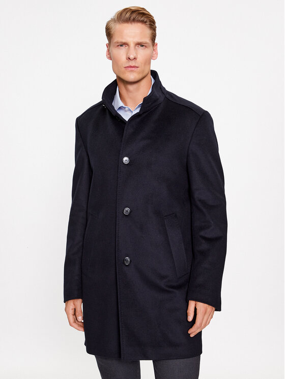 Снимка на JOOP! Вълнено палто 30037689 Тъмносин Regular Fit