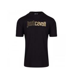 Снимка на Just Cavalli Тишърт 78OAHT16 78PM601 899 Черен Regular Fit