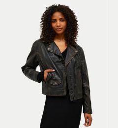 Снимка на Kaffe Кожено яке Jane 10508826 Черен Regular Fit