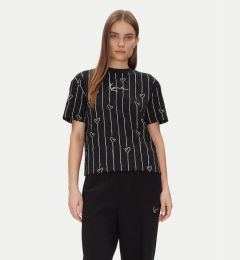 Снимка на Karl Kani Тишърт Signature Heart Pinstripe Os 61300126 Черен Regular Fit