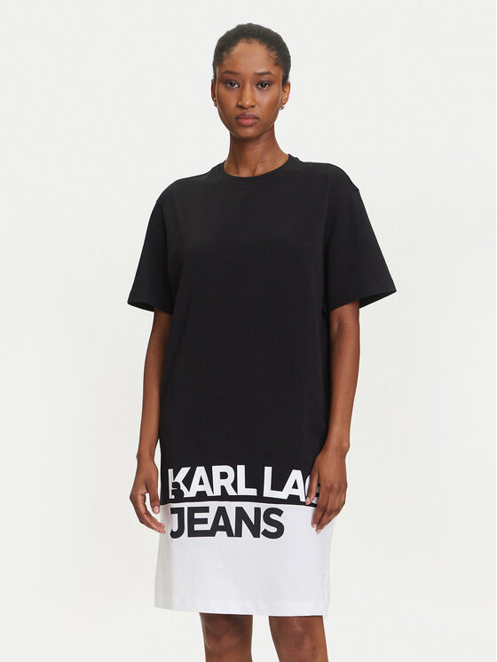 Снимка на Karl Lagerfeld Jeans Ежедневна рокля A3W13005 Черен Regular Fit
