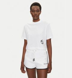 Снимка на Karl Lagerfeld Jeans Тишърт A2W17076 Бял Cropped Fit