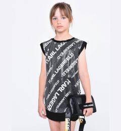 Снимка на Karl Lagerfeld Kids Елегантна рокля Z12242 S Черен Regular Fit