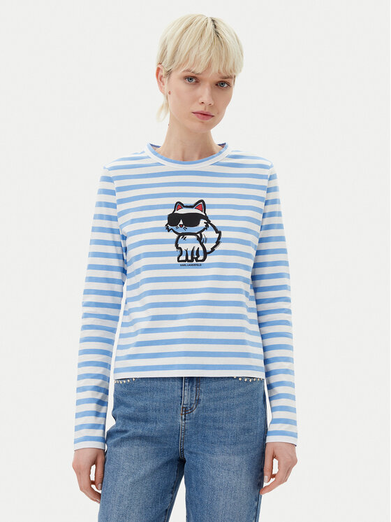 Снимка на KARL LAGERFELD Блуза A1W17137 Тъмносин Regular Fit
