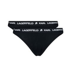 Снимка на KARL LAGERFELD Комплект 2 чифта класически бикини Logo Set 211W2127 Черен