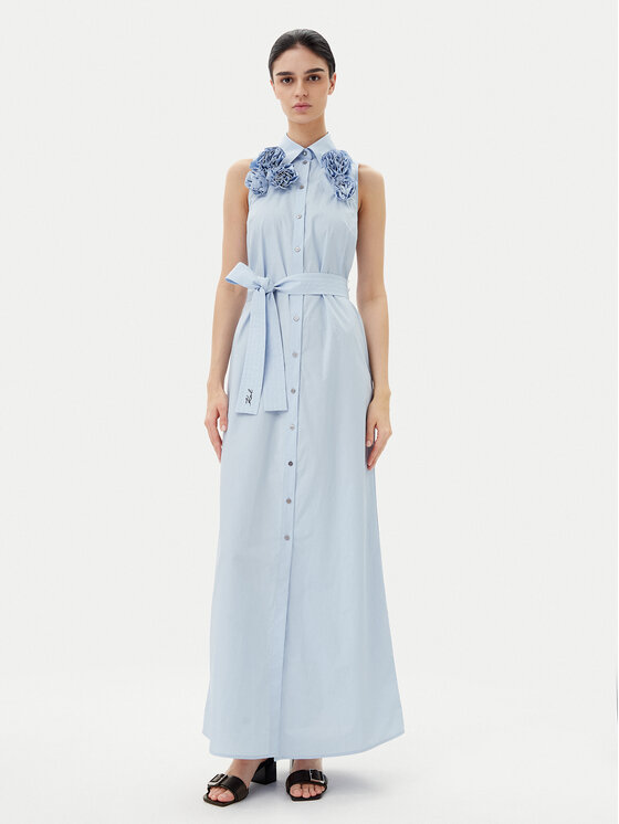 Снимка на KARL LAGERFELD Лятна рокля A2W13004 Светлосиньо Regular Fit