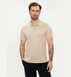 Снимка на KARL LAGERFELD Тениска с яка и копчета 745000 542200 Бежов Regular Fit