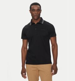 Снимка на KARL LAGERFELD Тениска с яка и копчета 745002 552200 Черен Slim Fit