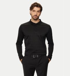Снимка на KARL LAGERFELD Тениска с яка и копчета 745009 544202 Черен Regular Fit