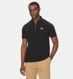 Снимка на KARL LAGERFELD Тениска с яка и копчета 745020 552221 Черен Regular Fit