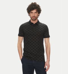Снимка на KARL LAGERFELD Тениска с яка и копчета 745070 552251 Черен Regular Fit