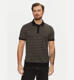 Снимка на KARL LAGERFELD Тениска с яка и копчета 745084 551202 Черен Regular Fit
