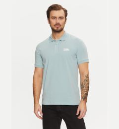 Снимка на KARL LAGERFELD Тениска с яка и копчета 745088 551235 Светлосиньо Regular Fit