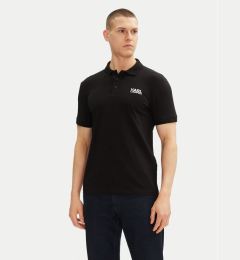 Снимка на KARL LAGERFELD Тениска с яка и копчета 745088 552235 Черен Regular Fit