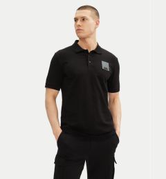 Снимка на KARL LAGERFELD Тениска с яка и копчета 745402 552235 Черен Regular Fit