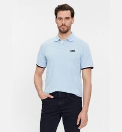 Снимка на KARL LAGERFELD Тениска с яка и копчета 745403 541233 Светлосиньо Regular Fit