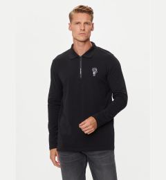 Снимка на KARL LAGERFELD Тениска с яка и копчета 745403 543221 Черен Regular Fit