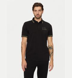 Снимка на KARL LAGERFELD Тениска с яка и копчета 745462 551235 Черен Regular Fit