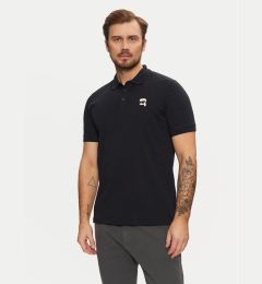 Снимка на KARL LAGERFELD Тениска с яка и копчета 745710 551224 Тъмносин Regular Fit