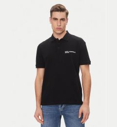 Снимка на KARL LAGERFELD Тениска с яка и копчета A2M17094 Черен Regular Fit