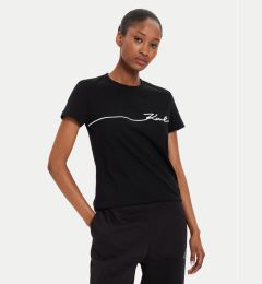 Снимка на KARL LAGERFELD Тишърт 245W1706 Черен Regular Fit
