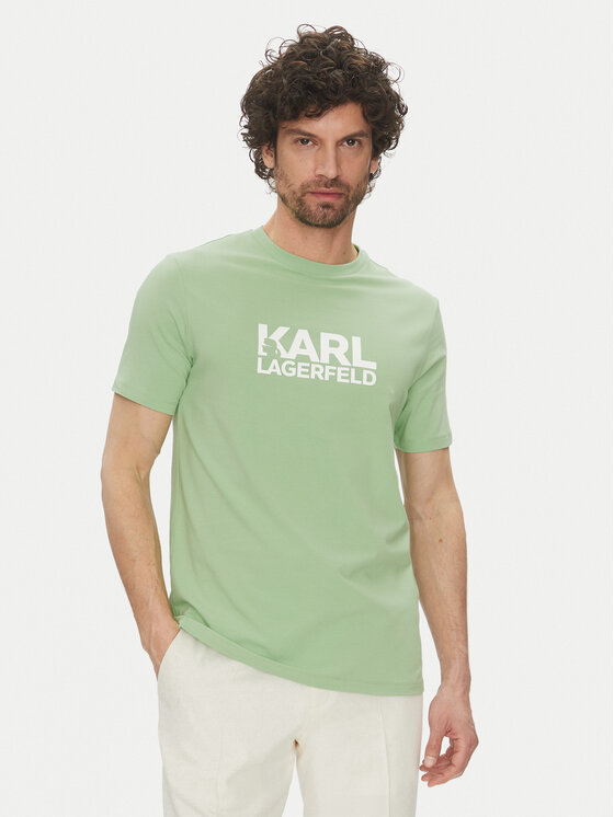 Снимка на KARL LAGERFELD Тишърт 755087 552235 Зелен Regular Fit