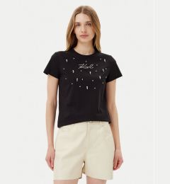 Снимка на KARL LAGERFELD Тишърт A2W17120 Черен Regular Fit