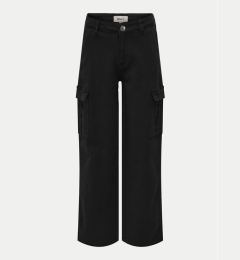 Снимка на Kids ONLY Текстилни панталони Yarrow 15304049 Черен Straight Fit