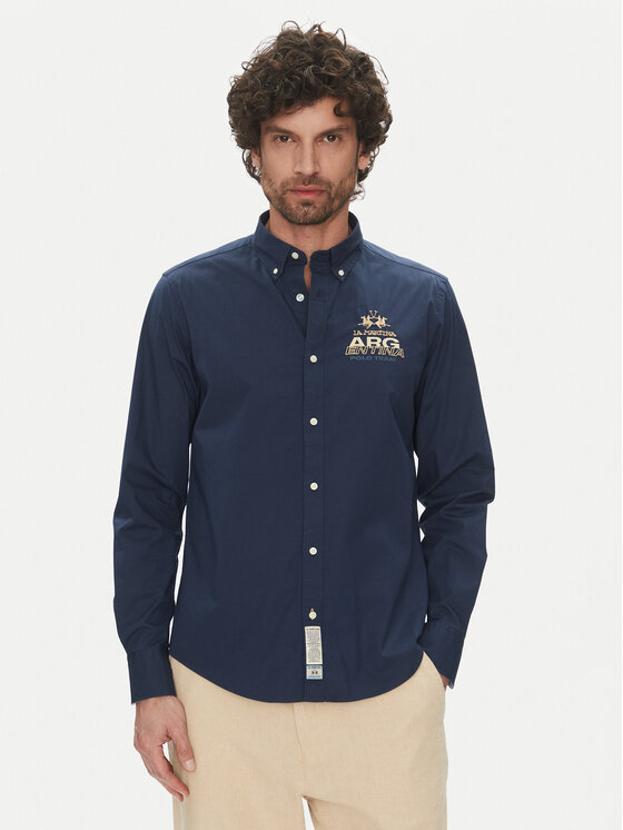 Снимка на La Martina Риза Alfred MAC601 PP483 Тъмносин Regular Fit