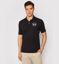 Снимка на La Martina Тениска с яка и копчета CCMP01 PK001 Черен Regular Fit
