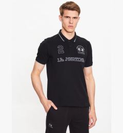 Снимка на La Martina Тениска с яка и копчета VMP306 PK001 Черен Regular Fit