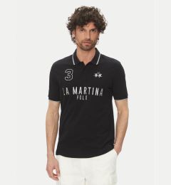Снимка на La Martina Тениска с яка и копчета Yeshayahu MAP320 PK001 Черен Regular Fit
