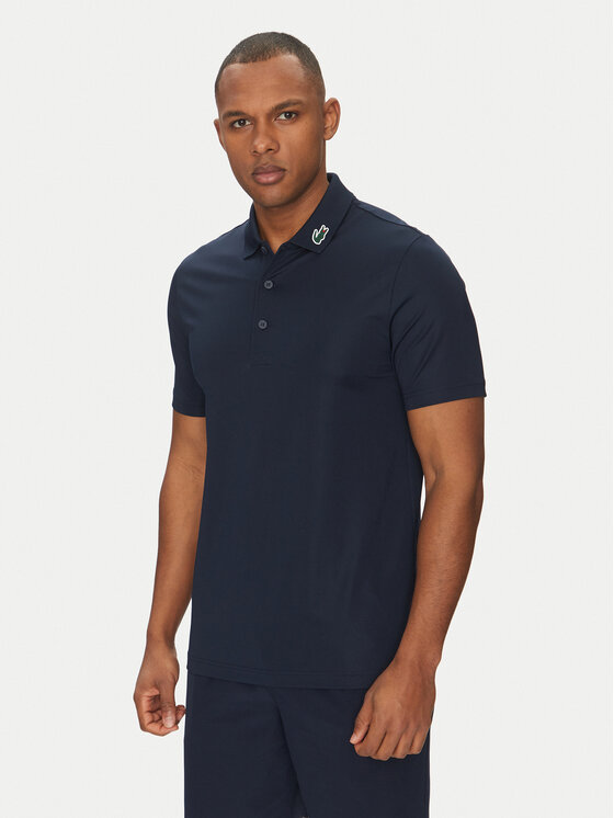Снимка на Lacoste Тениска с яка и копчета DH2341 Тъмносин Regular Fit