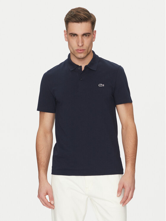 Снимка на Lacoste Тениска с яка и копчета DH5522 Тъмносин Regular Fit