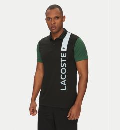 Снимка на Lacoste Тениска с яка и копчета DH8940 Черен Regular Fit