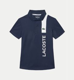 Снимка на Lacoste Тениска с яка и копчета DJ8487 Тъмносин Regular Fit