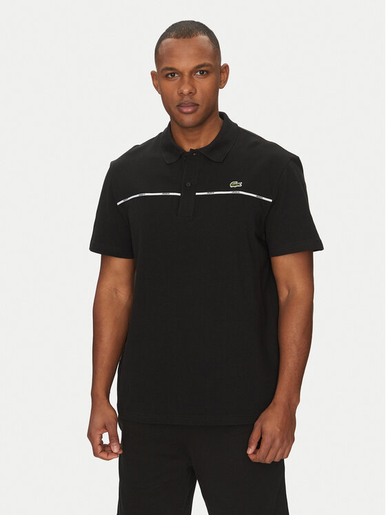 Снимка на Lacoste Тениска с яка и копчета PH9863 Черен Regular Fit