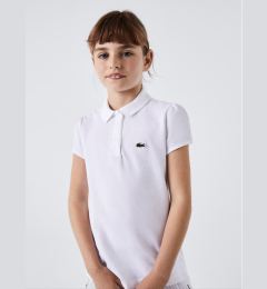 Снимка на Lacoste Тениска с яка и копчета PJ3594 Бял Regular Fit