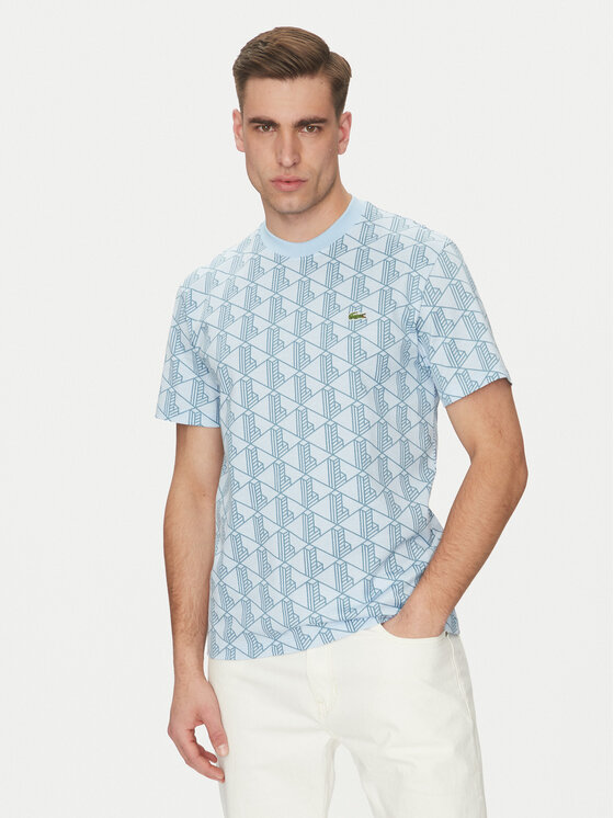 Снимка на Lacoste Тишърт TH2831 Светлосиньо Regular Fit